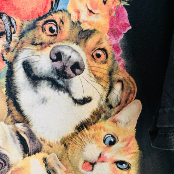 The Mountain Black Tee Shirt Selfies Howard Robinson Animal Faces Mens 3XL Pets - Picture 7 of 16